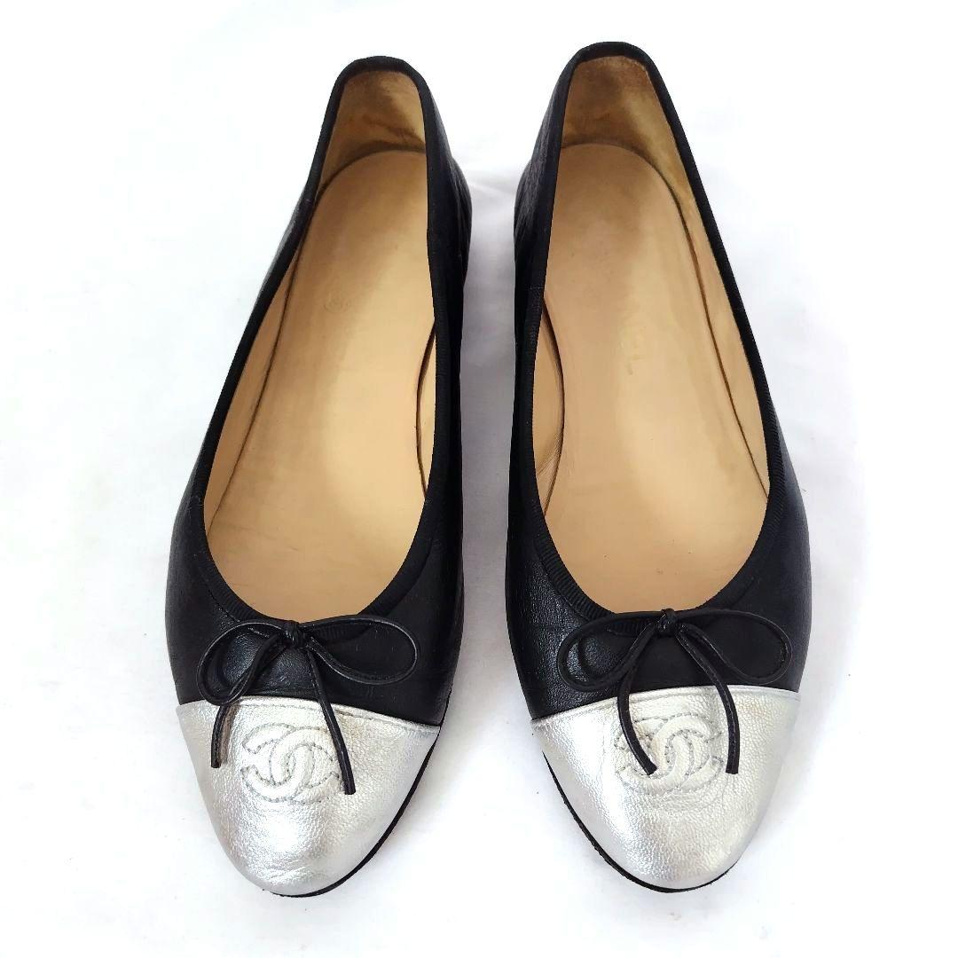 良品❤CHANEL【シャネル】ココマーク♡バレリーナフラットシューズ