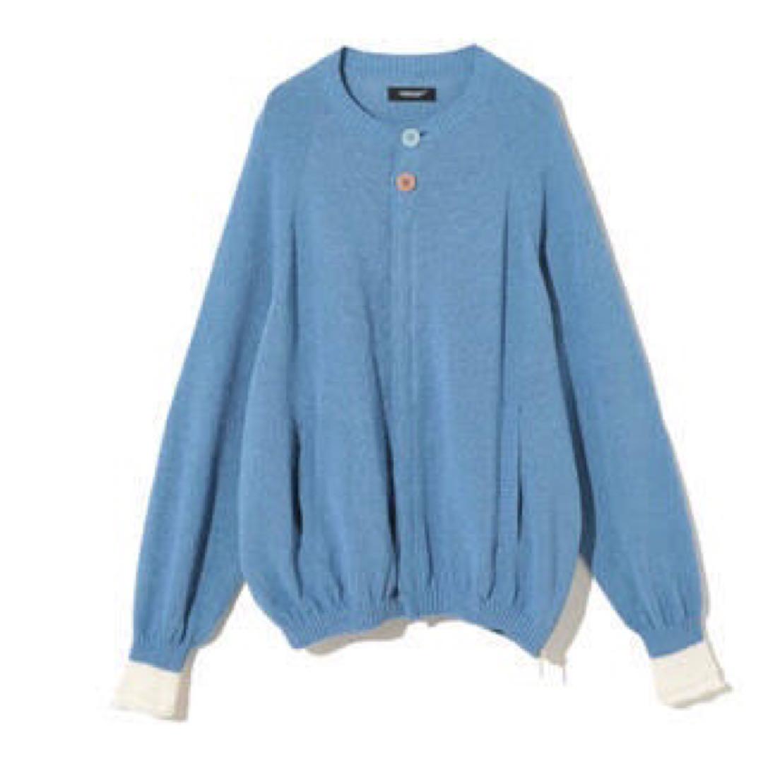 UNDER COVER CREWNECK ZIP CARDIGANBLUE2サイズ