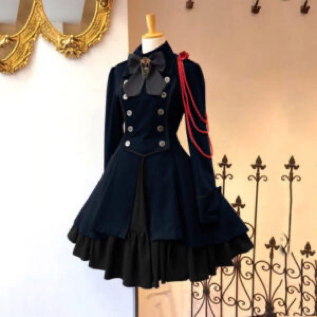 軍服ワンピース Mサイズ ダークネイビー
