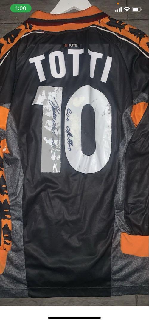 TOTTI 10 トッティ試合実使用シャツ ASローマ （ASローマ（H