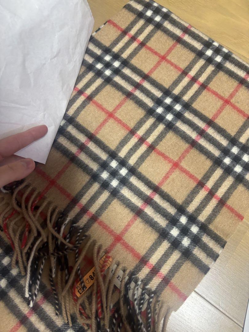 美品　バーバリー　マフラー　カシミア100