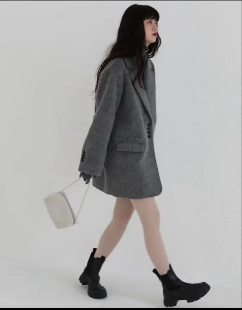 aere】アエレ シャギージャケットコート - メルカリ