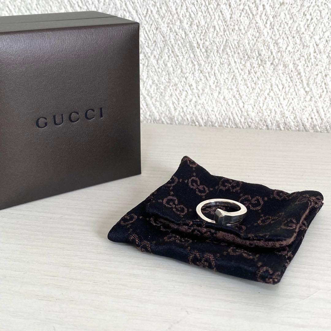 GUCCI キオド ネイル リング 指輪 10号 シルバー 四角形 釘