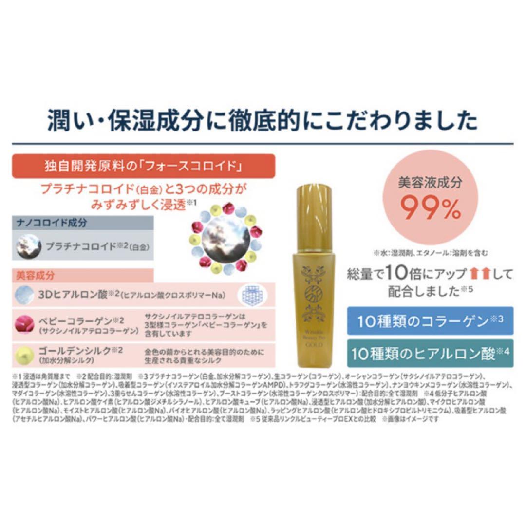 リンクルビューティープロGOLD40ml×2本ゲル10g付特別S