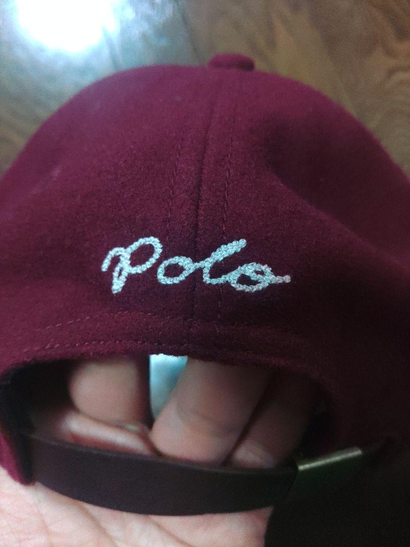 POLO RALPH LAUREN Pロゴ 筆記体 刺繍 ウール キャップ POLO RALPH LAUREN キャップ ウール P 筆記体ロゴ 刺繍
