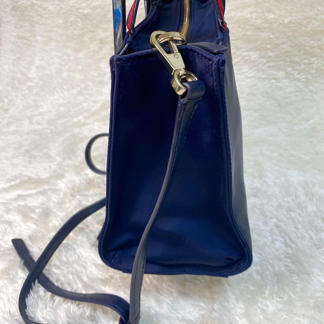 ケイトスペード　ハンドバッグ　ネイビー kate spade 花柄 ハンドバッグ ネイビー