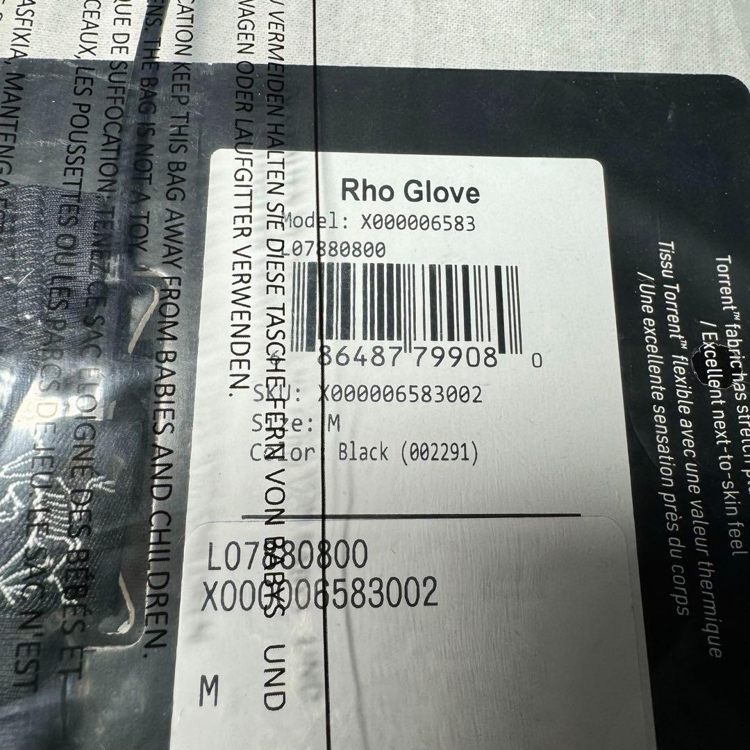 アークテリクス ローグローブ Rho Glove Mサイズ ブラック
