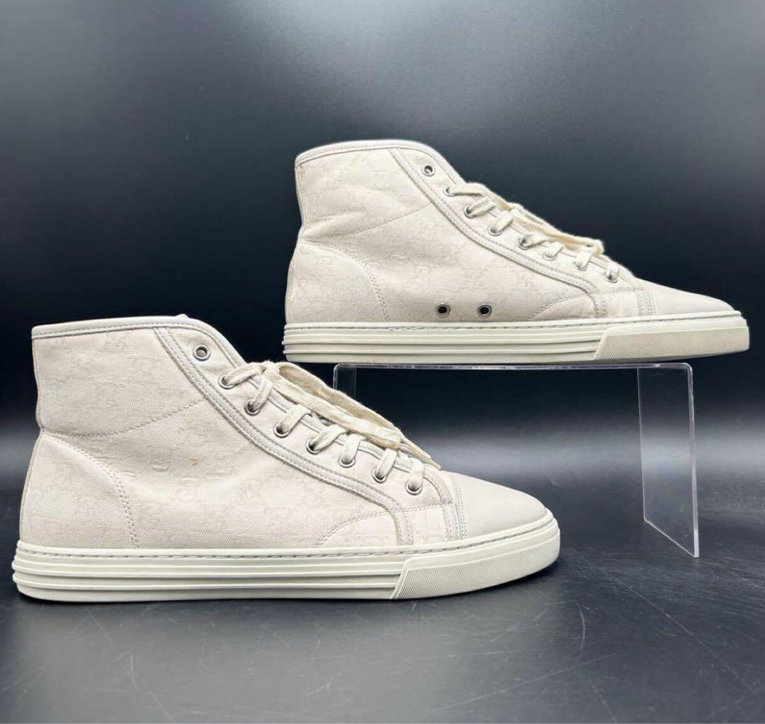 グッチ　キャンバス　スニーカー　美品 美品 GUCCI グッチ キャンパス ハイカット スニーカー 35.5 23