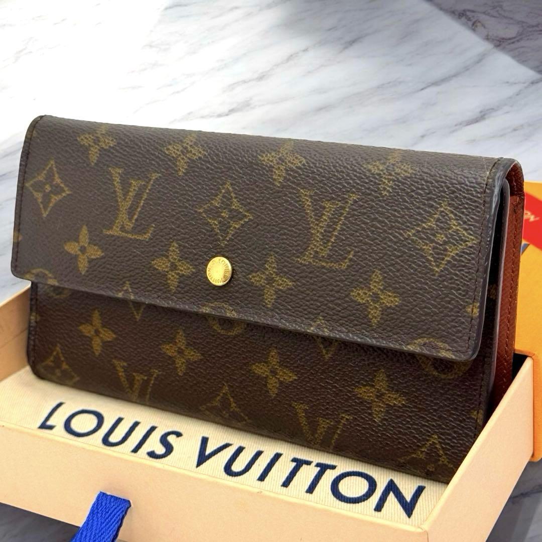 美品✨️ルイヴィトン　モノグラム　インターナショナル　長財布　折り財布　財布