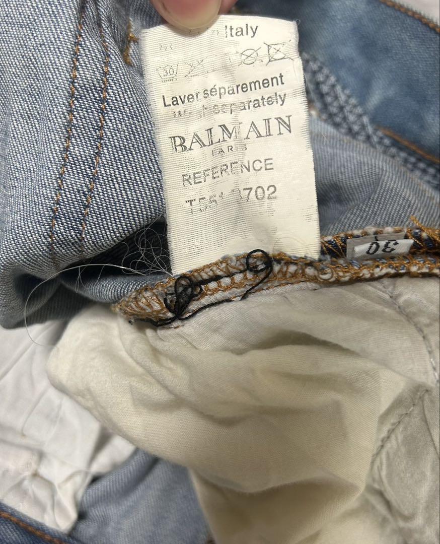 balmain SS11 デストロイバイカーデニム　w30 Decarnin
