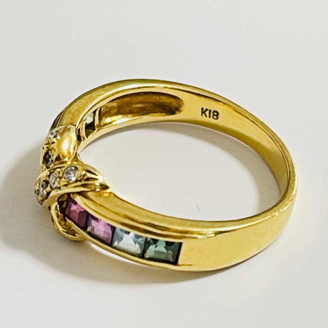 K18PG ダイアフェルスパー　リング Five Stone Baguette Blue Sapphire Diamond Engagement Ring