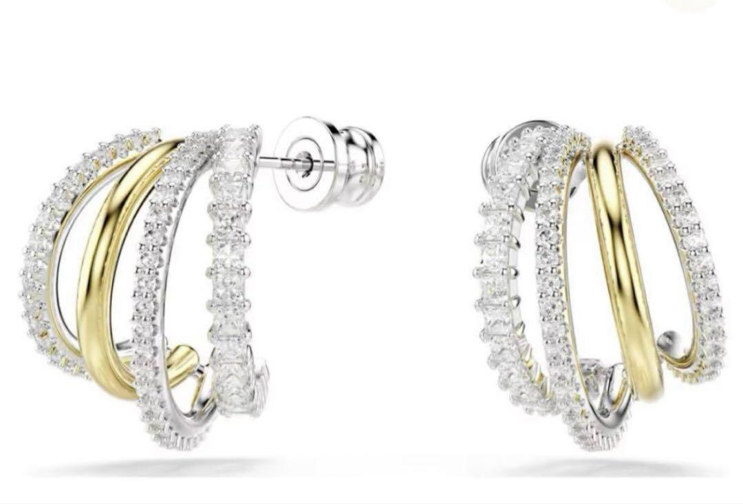 SWAROVSKI スワロフスキー　Hyperbola フープピアスYG