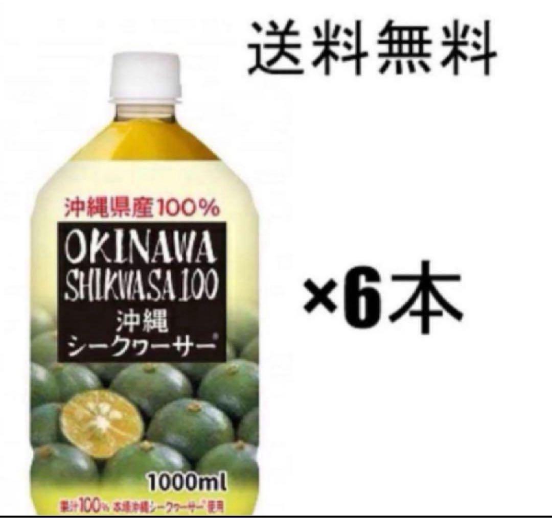 超歓迎 オキハム 沖縄県産シークヮーサー原液ストレート100%1L×6本ケース 果物