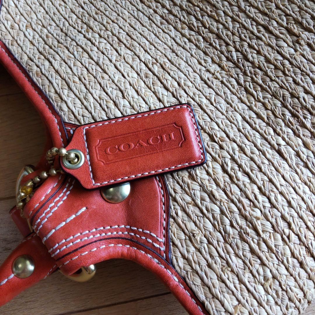 coach ストローバッグ カゴバッグ　ティーローズ F13373 ゆいゆい様用