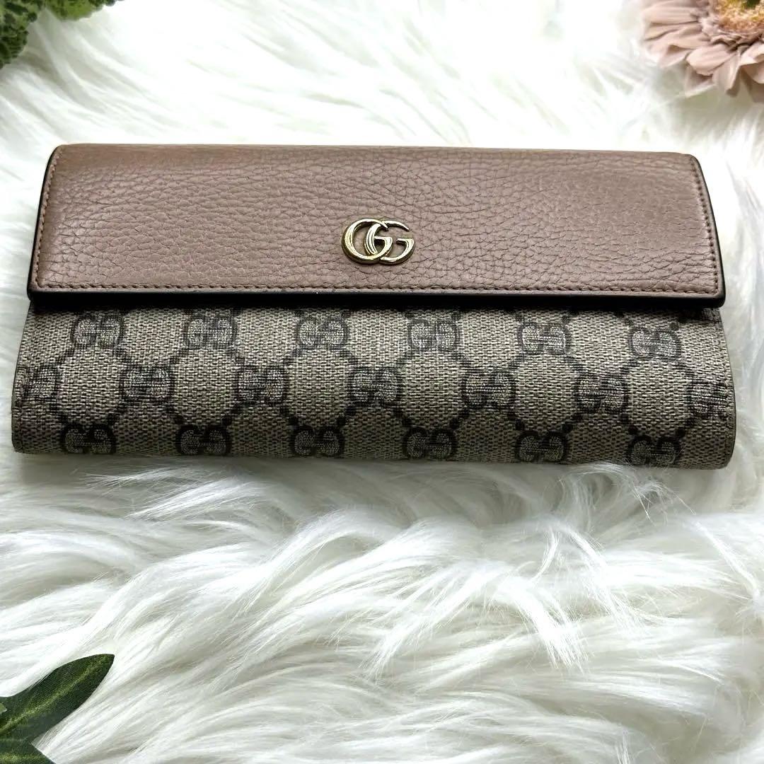美品✨GUCCI コンチネンタルウォレット GG マーモント 箱付き スプリーム