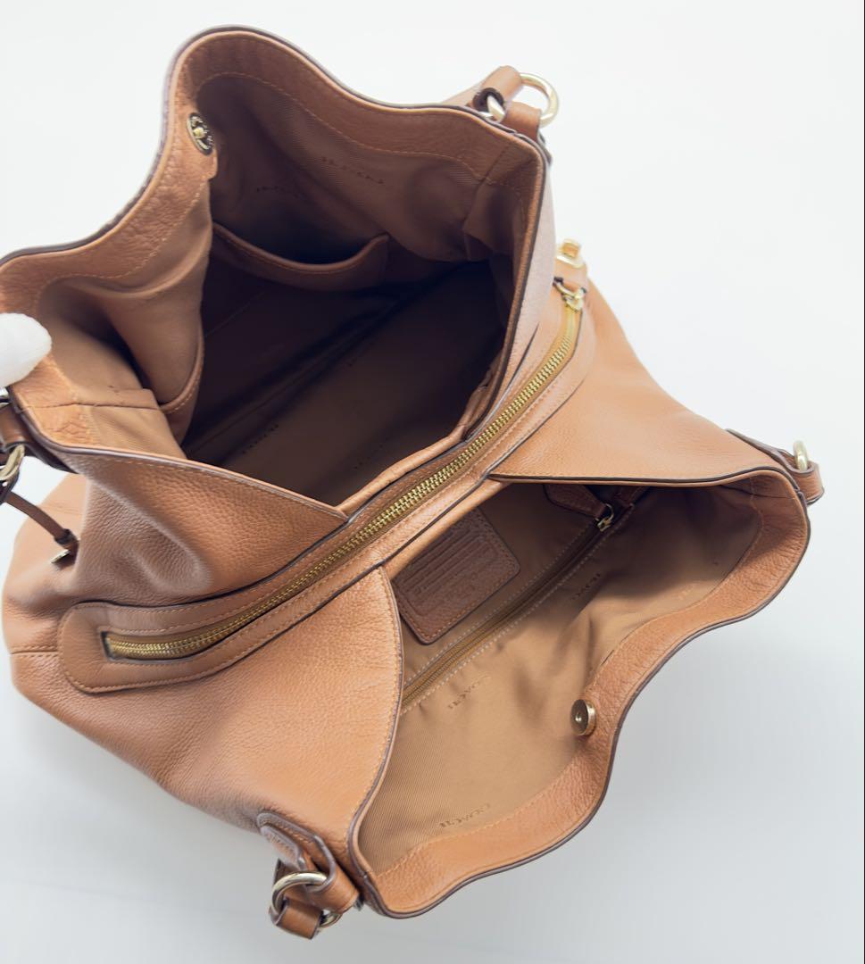 COACH コーチ イーディー バッグ 36464 ターンロック レザー 茶色