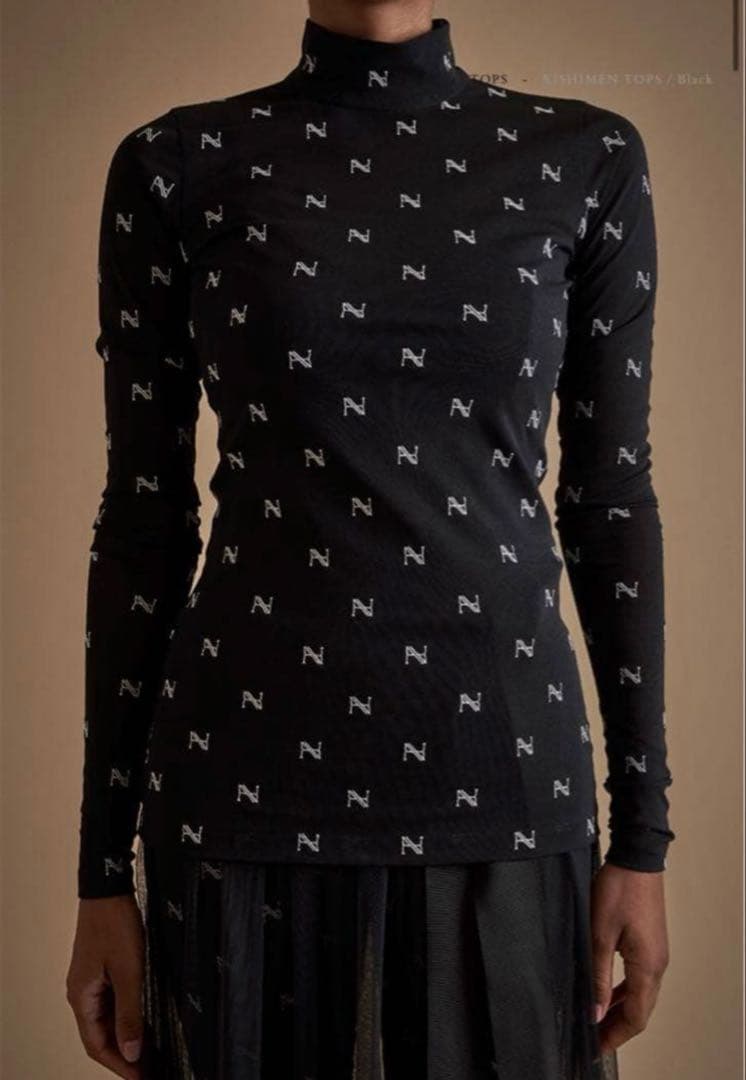 HAENGNAE ヘンネ ブラックロゴ トップスFREE SIZE