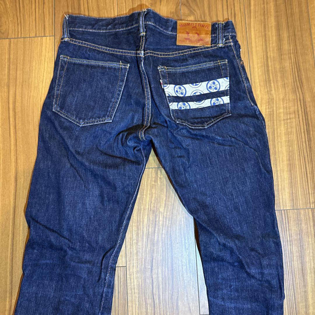 桃太郎　ダークブルー ストレートレッグデニム　股下90　裾上なし