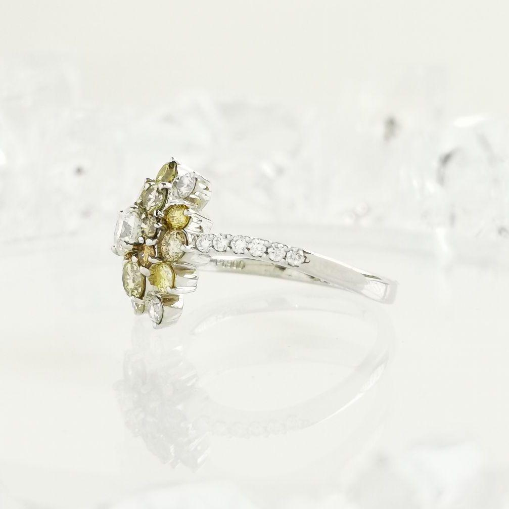 Pt900 カラーダイヤモンド リング Yc2Ee-m59050525671 計1.67ct HOT特価