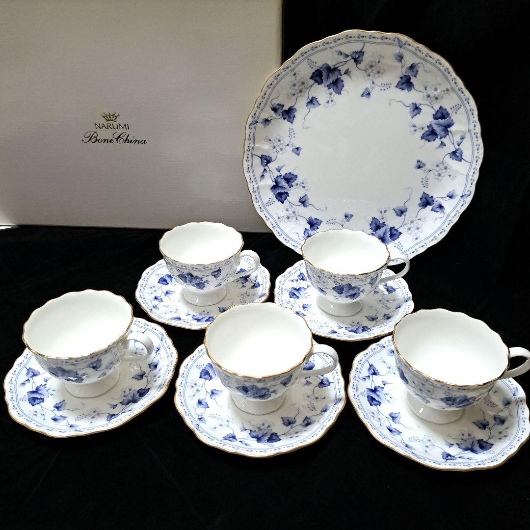 NARUMI ティーカップセット ソラリア　カップ&ソーサ　5客揃　ケーキ皿