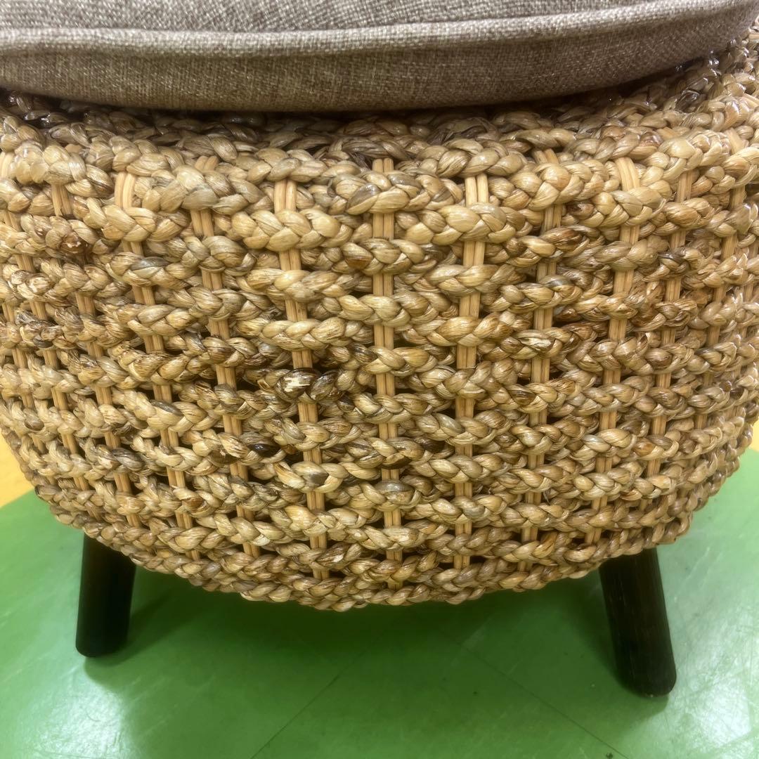 アジアン家具丸型スツール