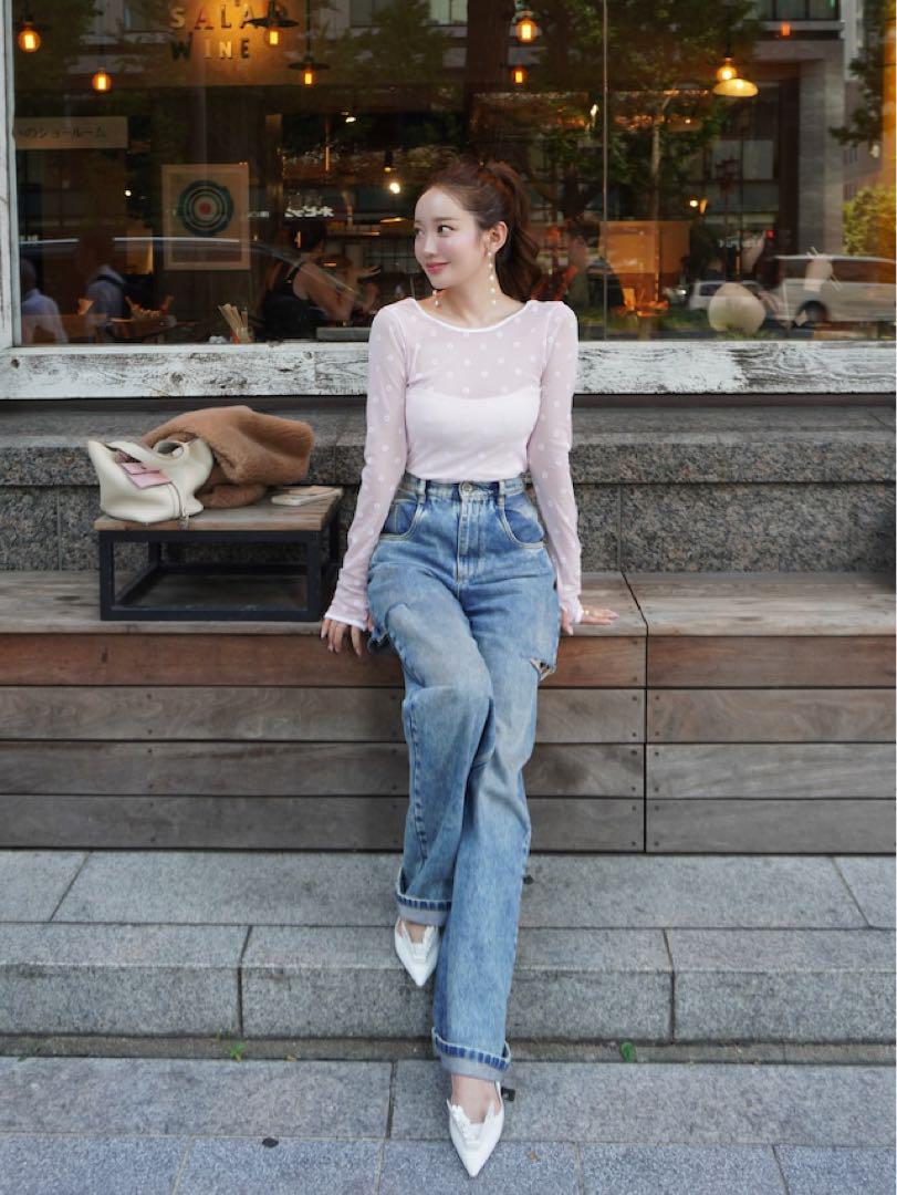 新品タグ付♡ hyeon sheer tops flower ヘヨン HYEON