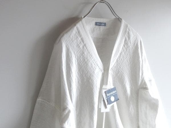 タグ付 プランテーション 23SS マシュマロガーゼコート ワンピース M 白 タグ付 プランテーション 23SS マシュマロガーゼコート