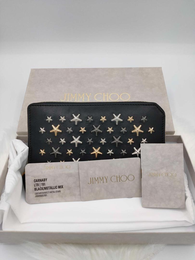 大特価特価 ジミーチュウ ラウンドジップ 長財布 ブラック 6UN5d-m59064102817 新品 Jimmy choo 国産最新作