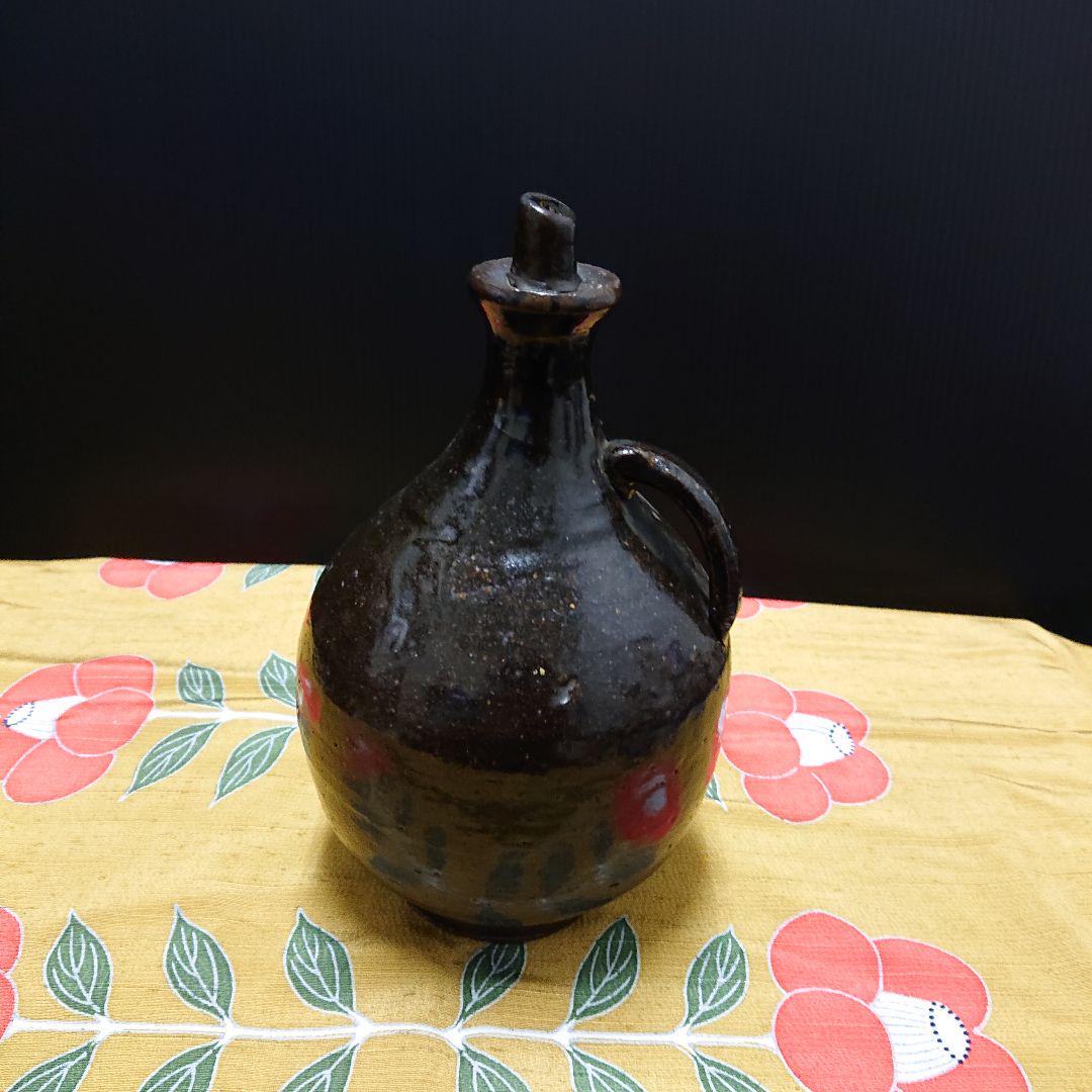 李朝、飴釉、油壺、一輪挿し値引きしました