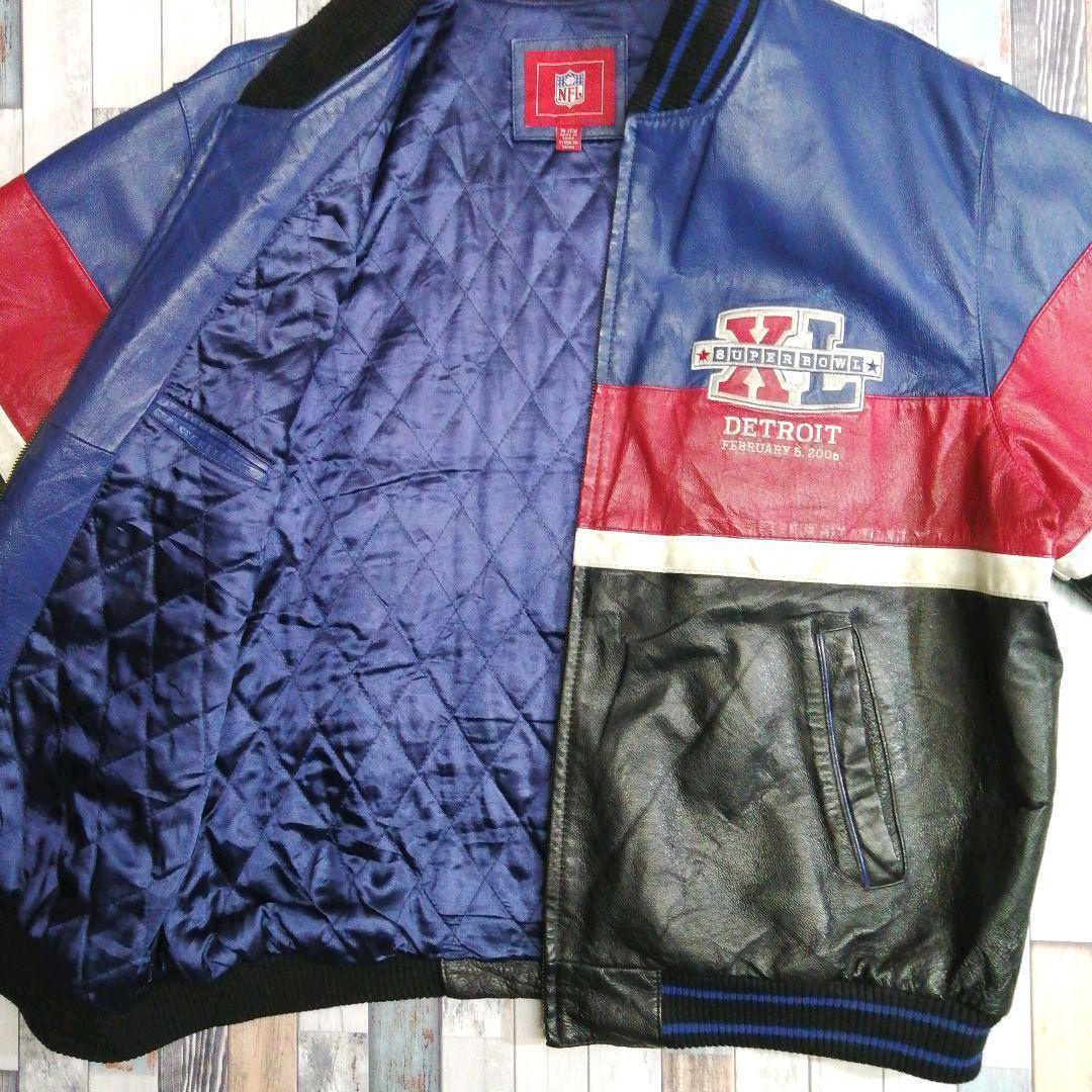 NFL スーパーボウル2006 スタジャン☆両面ロゴ 刺繍ロゴ ゆるだ