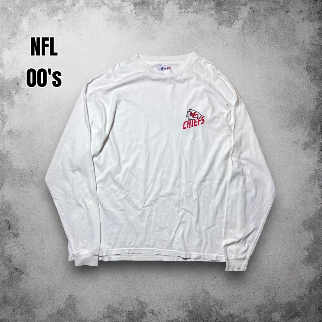 00s NFL ヴィンテージ 長袖チームTシャツ チーフス 刺繍 USA