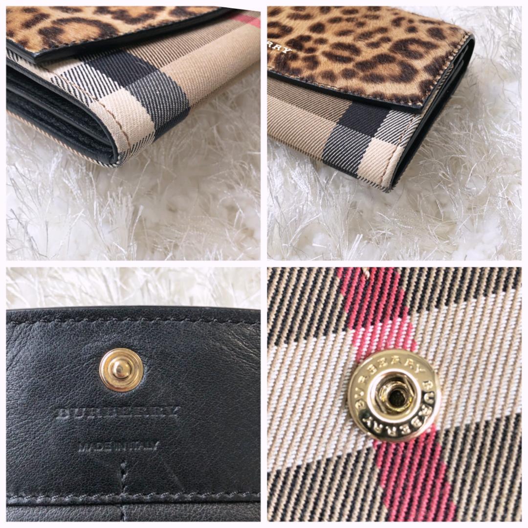 高評価のクリスマスプレゼント 983 BURBERRY バーバリー 長財布ヒョウ