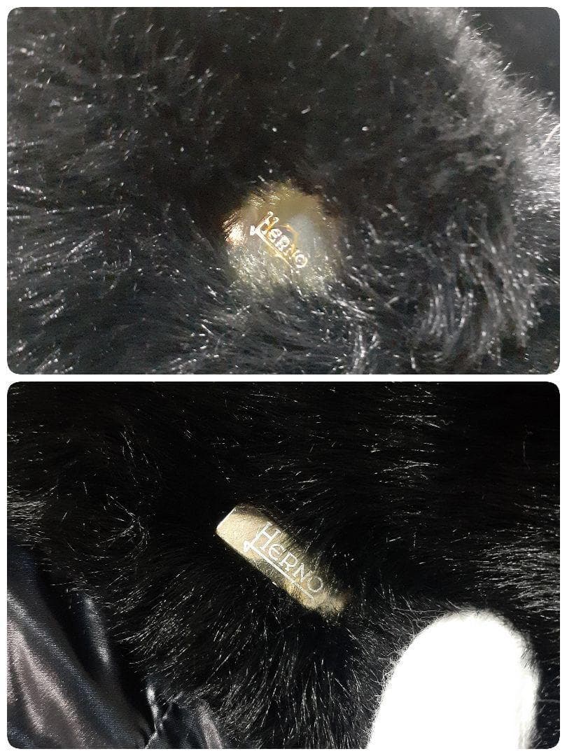 未使用タグ付⭐️ヘルノ エコファー ハイネック ロングダウンコート 黒 40