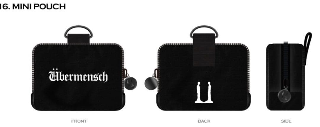 ÜBERMENSCH Mini Pouch 黒 AR_KOOLFOOD_TN