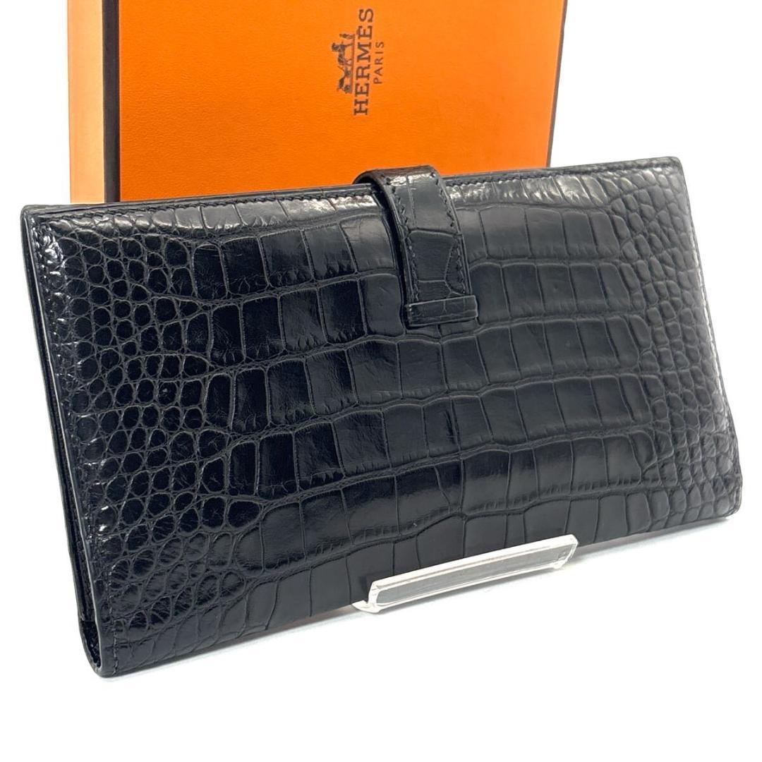 最高級◆極美品◆HERMES ベアンクラシック アリゲーター レザー 新型金具
