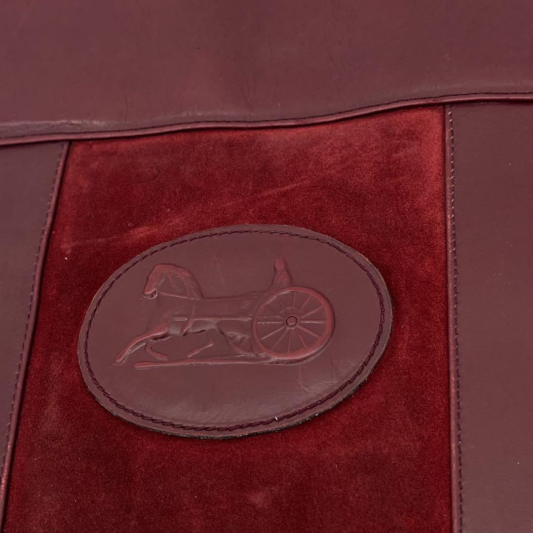 CELINE ショルダーバッグ メッセンジャー 馬車ロゴ入り レザー