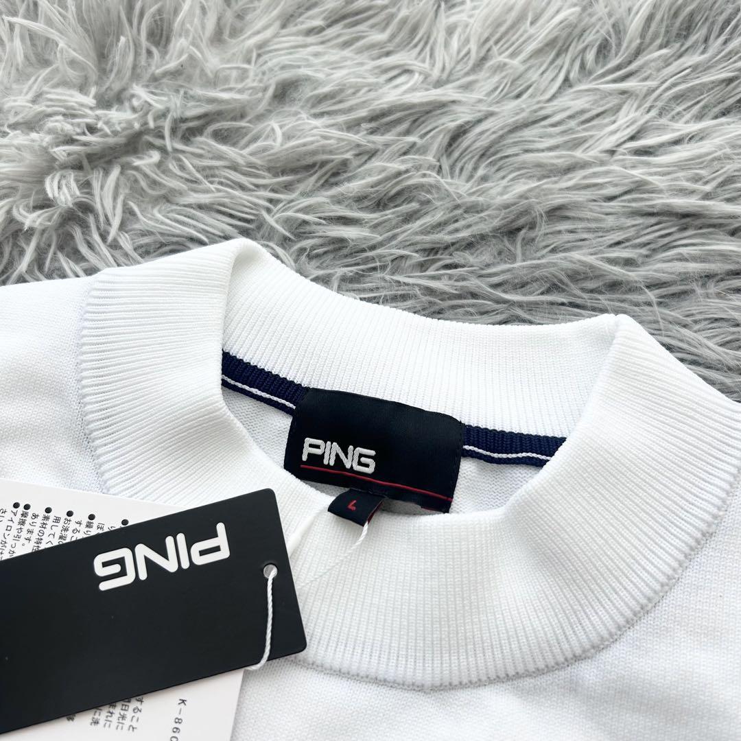 新品　PING ピン　セットアップ　ノースリーブ　モックネック　スカート　L 新品 PING ピン セットアップ ノースリーブ スカート モック
