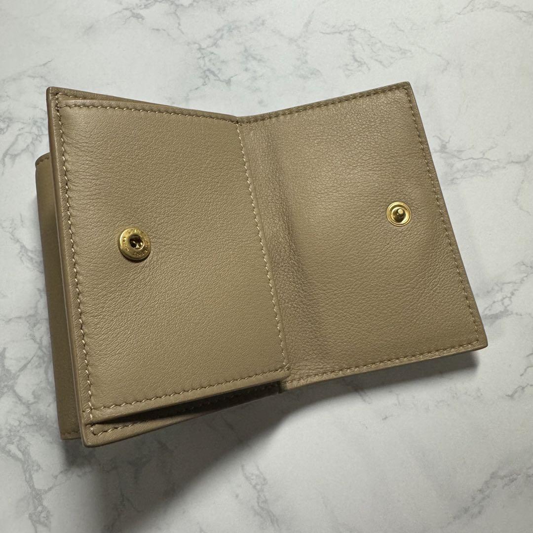 Saint Laurent 三つ折りミニ財布/超美品