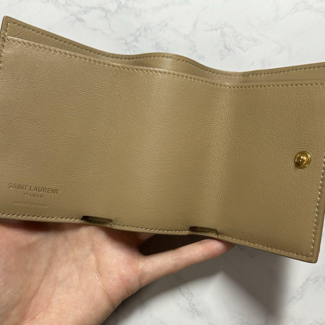 Saint Laurent 三つ折りミニ財布/超美品