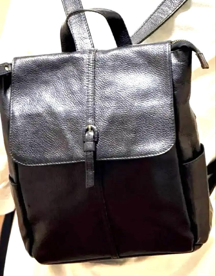 【美品】Sarai カウレザーリュック｜シンプル×上品な本革バックパック