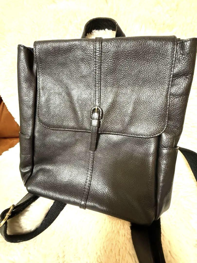 【美品】Sarai カウレザーリュック｜シンプル×上品な本革バックパック
