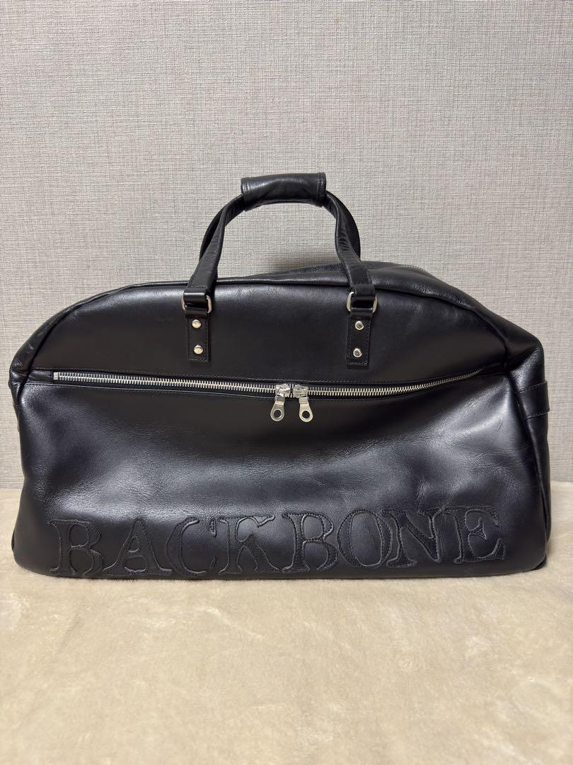 バックボーン レザーボストンバッグ