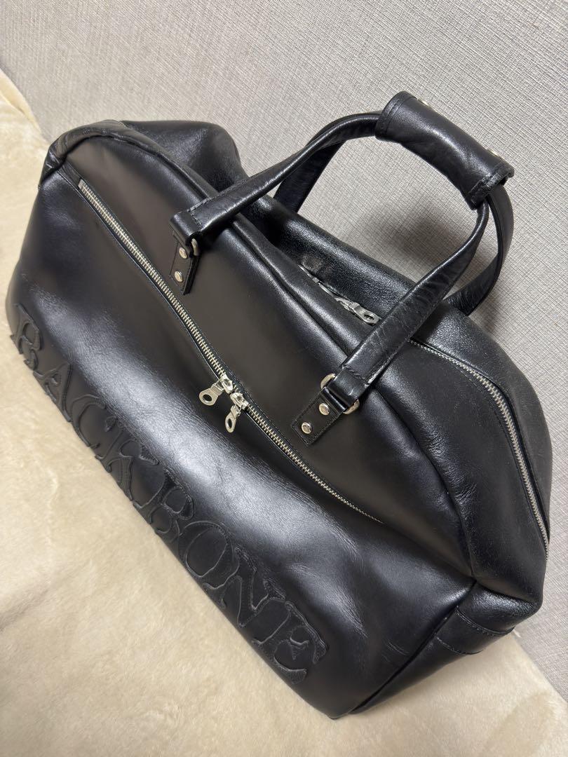 バックボーン レザーボストンバッグ