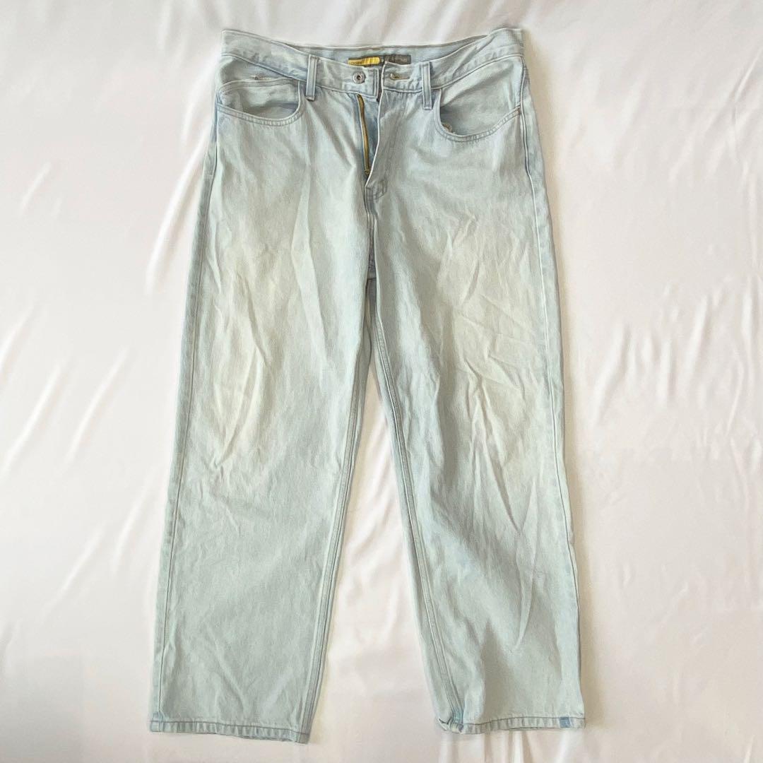 levi's SilverTab BAGGY W34 デニムワイドライトブルーパンツ