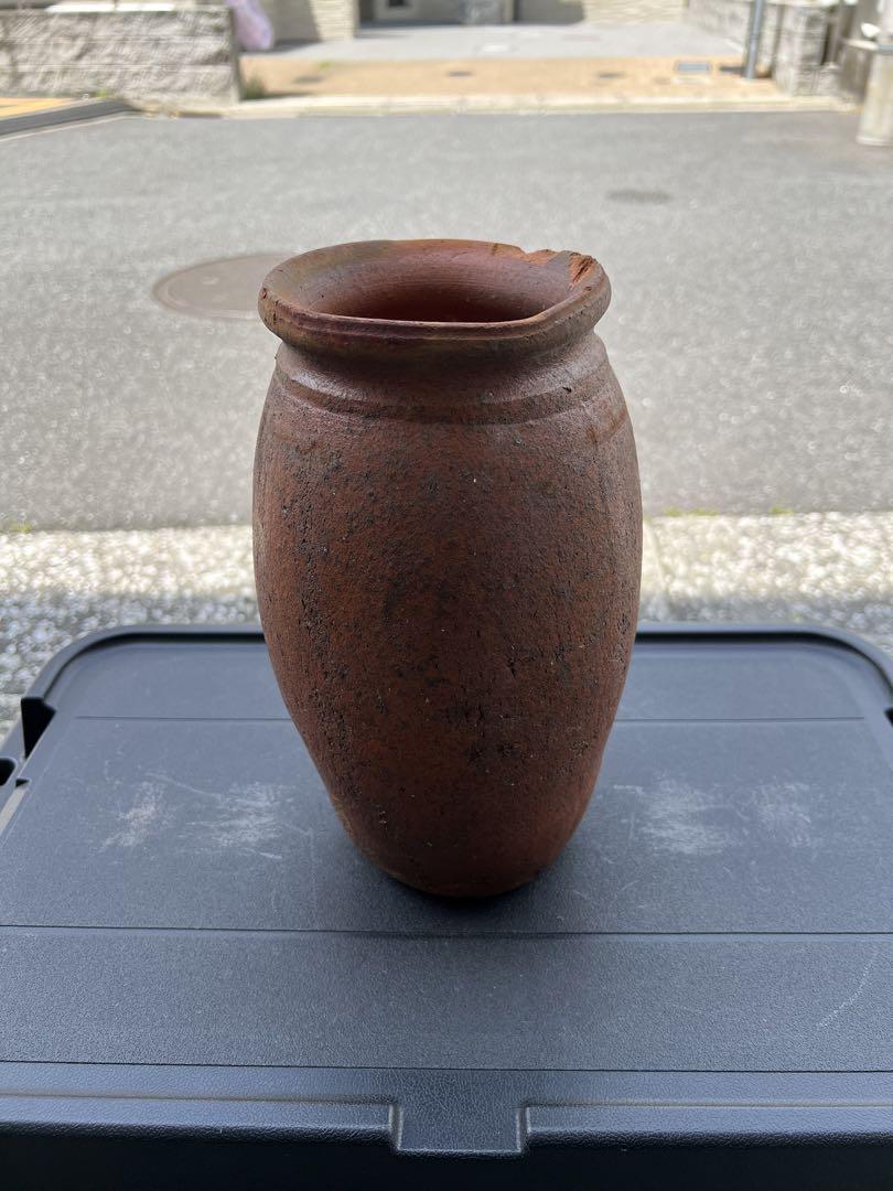 蛸壺 壷 花入 花器 花瓶 陶器 焼物 民藝 時代品 古道具 漁具 JAPAN