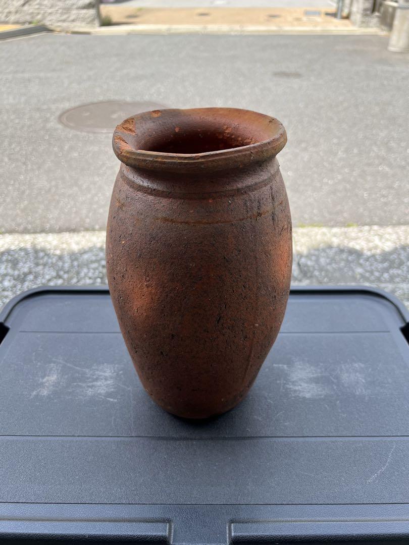 蛸壺 壷 花入 花器 花瓶 陶器 焼物 民藝 時代品 古道具 漁具 JAPAN