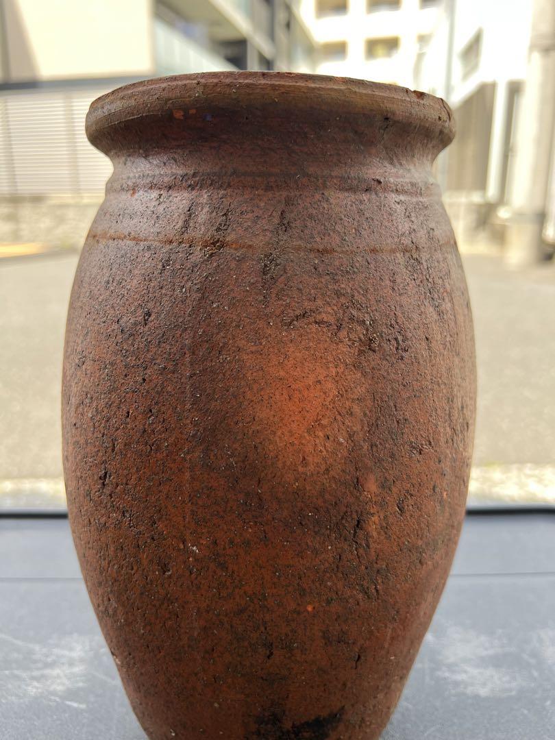 蛸壺 壷 花入 花器 花瓶 陶器 焼物 民藝 時代品 古道具 漁具 JAPAN