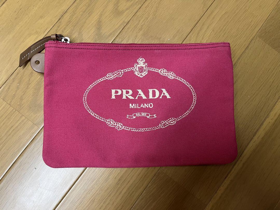 PRADA プラダ フラット ポーチ ピンク