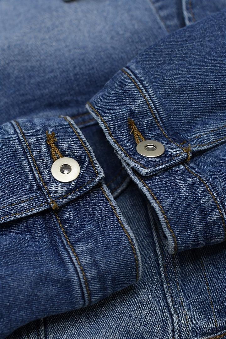 A392/AMERI VINTAGE クロップドデニムジャケット ショート丈
