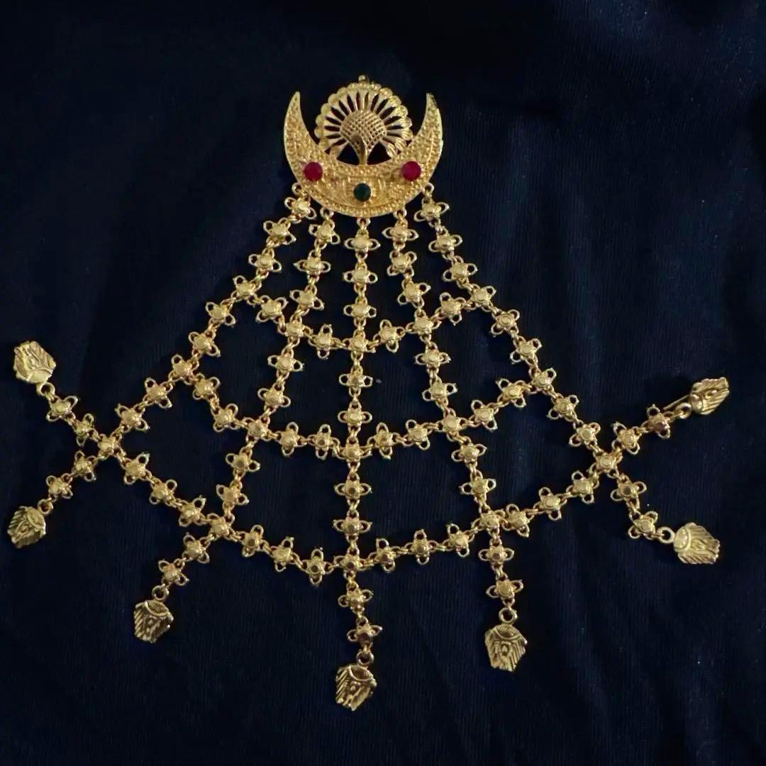 ネワール民族伝統ジュエリー(ニャプシカ　ヘッドドレス) ビデオリンクご覧ください